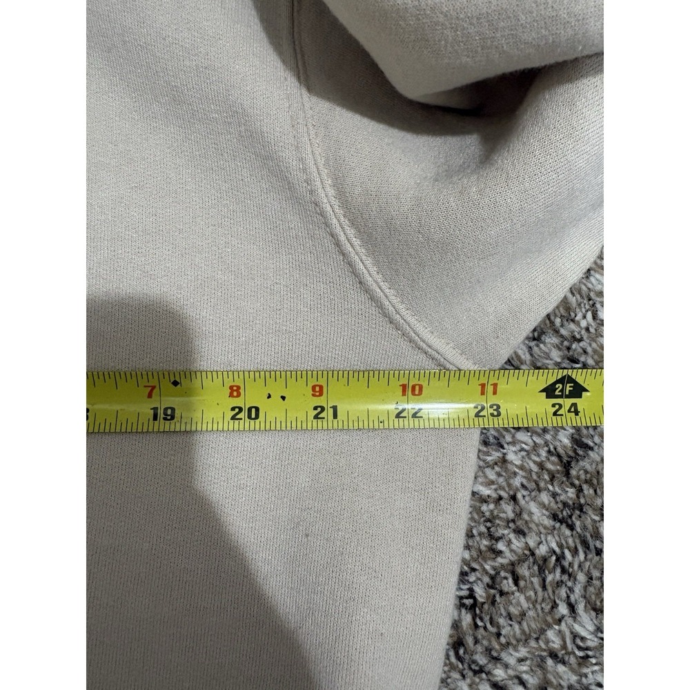 Vintage 90's Grannycore Jerzees Women's L Beige Sweatshirt Embroidered Butterfly - Picture 8 of 9